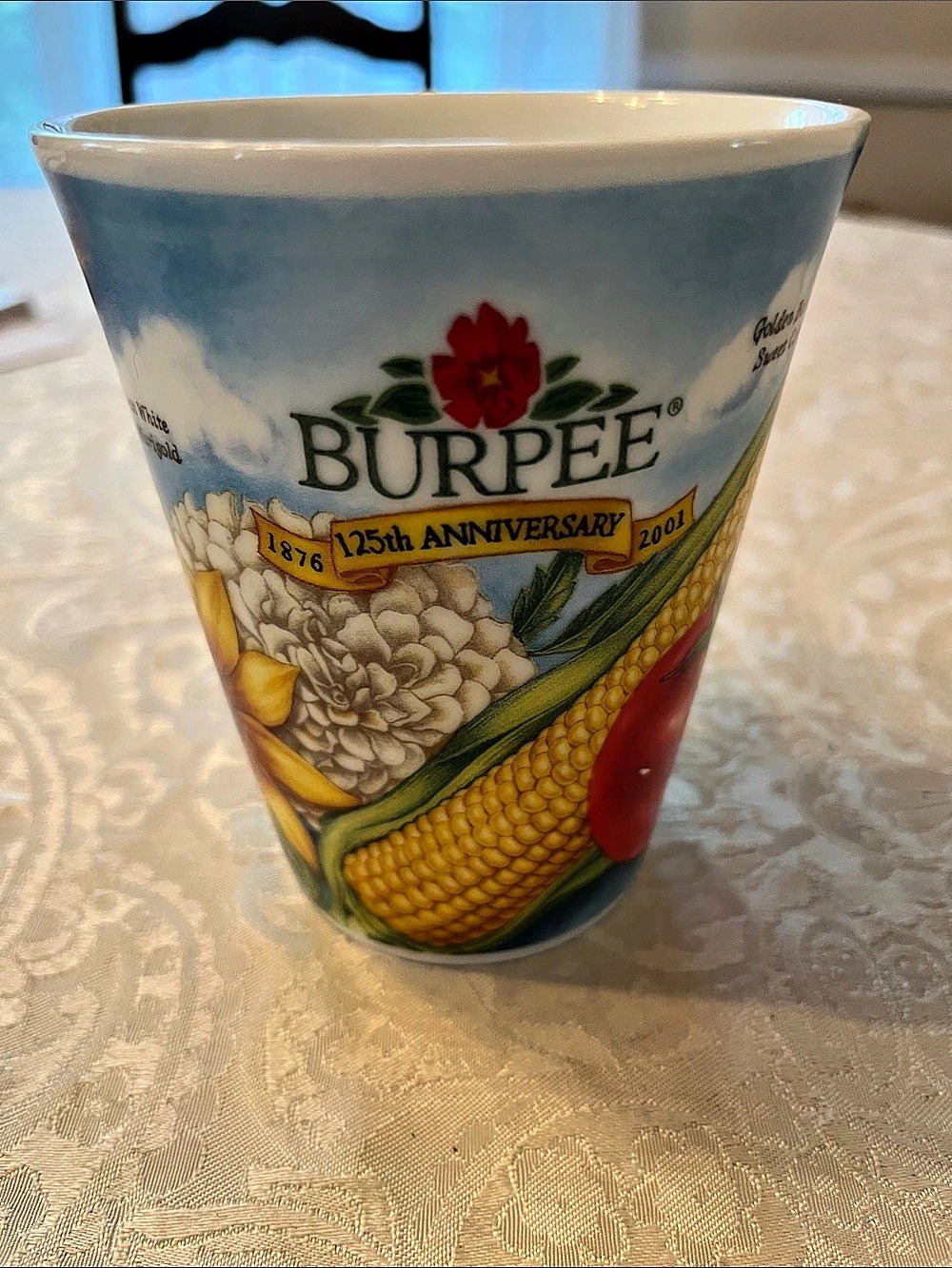 Burpee 125th Anniversary 1876-2001 Commemorative Mug in EUC18